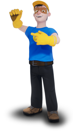 Contact us character pointing